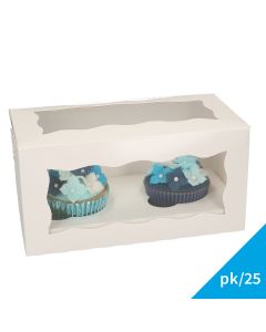 FunCakes Cupcake Doos 2 - Blanco pk/25