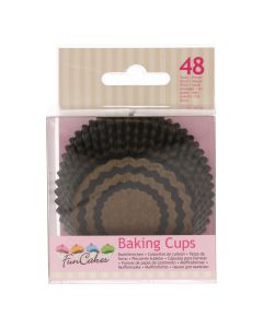 FunCakes Cupcakevormpjes Chevron Goud pk/48