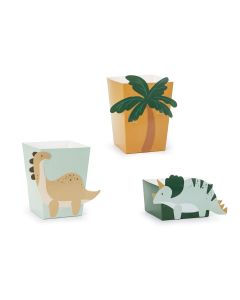 PartyDeco DIY Paper Snack Boxes pk/6 - Dinosaurussen