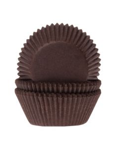 House of Marie Mini Cupcakevormpjes Bruin - pk/60