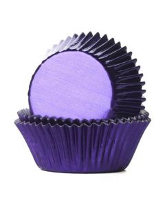 House of Marie Cupcakevormpjes Folie Paars - pk/24