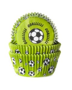 House of Marie Cupcakevormpjes Voetbal Groen - pk/50