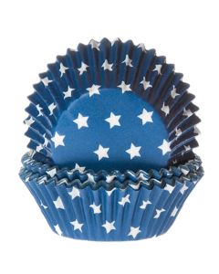 House of Marie Cupcakevormpjes Ster Blauw pk/50