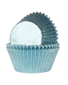 House of Marie Cupcakevormpjes Folie Baby Blauw pk/24