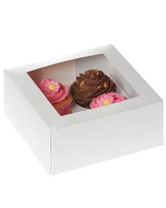 House of Marie Cupcake Doosje 4 -Wit- pk/2