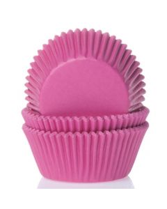 House of Marie Mini Cupcakevormpjes Hot Pink Roze pk/60