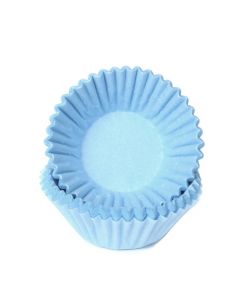 House of Marie Chocolade Baking Cups Pastel Blauw pk/100
