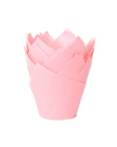 House of Marie Muffin Cups Tulp Baby Roze pk/36