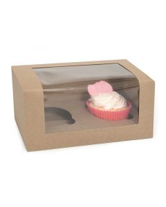 House of Marie Cupcake Doos 2 - Kraft pk/3