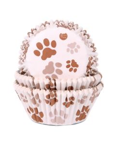 House of Marie Cupcakevormpjes Poot Bruin pk/50