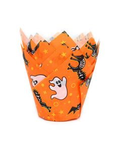 House of Marie Tulip Baking Cups - Scary Halloween pk/36