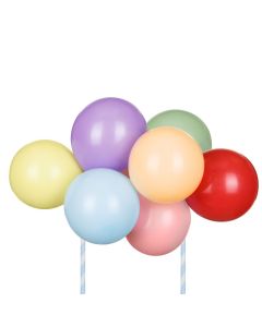 PartyDeco Ballon-Cake Topper Kit 29cm - Regenboog