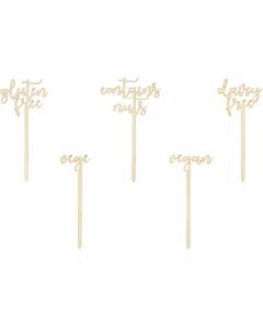 PartyDeco Houten Sweet Table Toppers pk/5