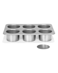 Patisse Silver-Top Mini Cheesecakevorm Losse bodem 6 vaks Ø8