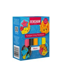 Renshaw Fondant Icing Multipack Neon Kleuren 5x100g   