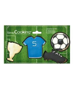 Scrapcooking Koekjesuitsteker Voetbal Set/4