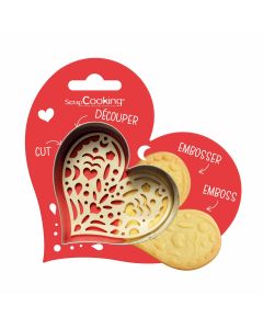 ScrapCooking Cookie Cutter & Embosser Heart