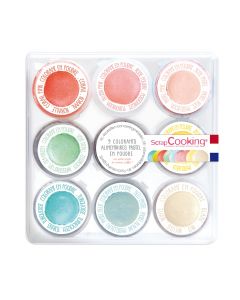 ScrapCooking Artificial Powder Food Colour Pastel Set/9