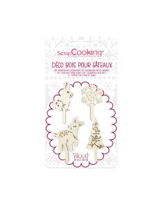 ScrapCooking Cake Toppers Woodland Set/4