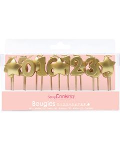 Scrapcooking Gouden Kaarsjes pk/15 1 2 3 stars