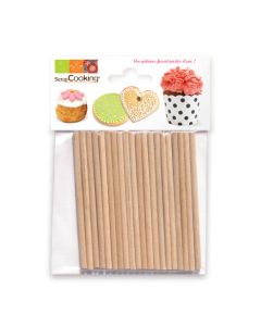 Scrapcooking Houten Lollystokjes 8,9cm pk/20