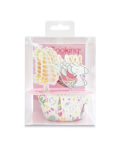 ScrapCooking Cupcakevormpjes & Toppers Eenhoorn Set/24