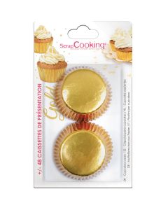 Scrapcooking Cupcakevormpjes Goud pk/48