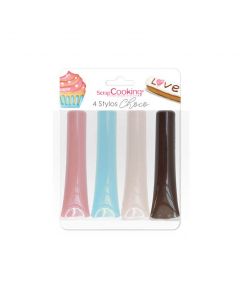 Scrapcooking Chocolade Decoratiestiften set/4