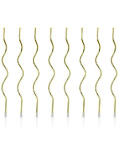 PartyDeco Verjaardagskaarsjes - Curl Gold pk/8