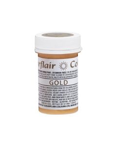 Sugarflair Eetbare Verf Mat Goud 20g