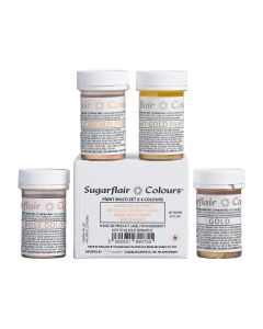 Sugarflair Metallic Mix  Verf Set/4