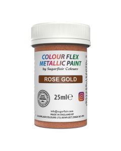 Sugarflair Edible Metallic Paint - Rose Gold 25ml