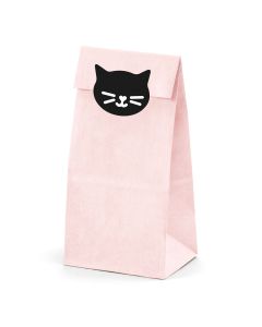 PartyDeco Treat Bags Cat pk/6