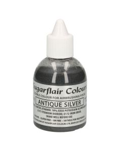 Sugarflair Airbrush Kleurstof Glitter Antiek Zilver 60ml