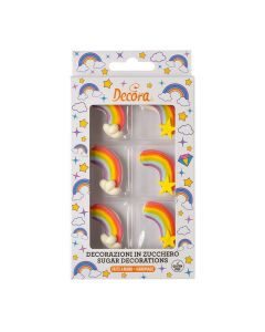 Decora Suikerdecoraties Set/6 - Regenboog 