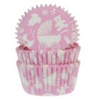 House of Marie Cupcakevormpjes Baby Roze pk/50